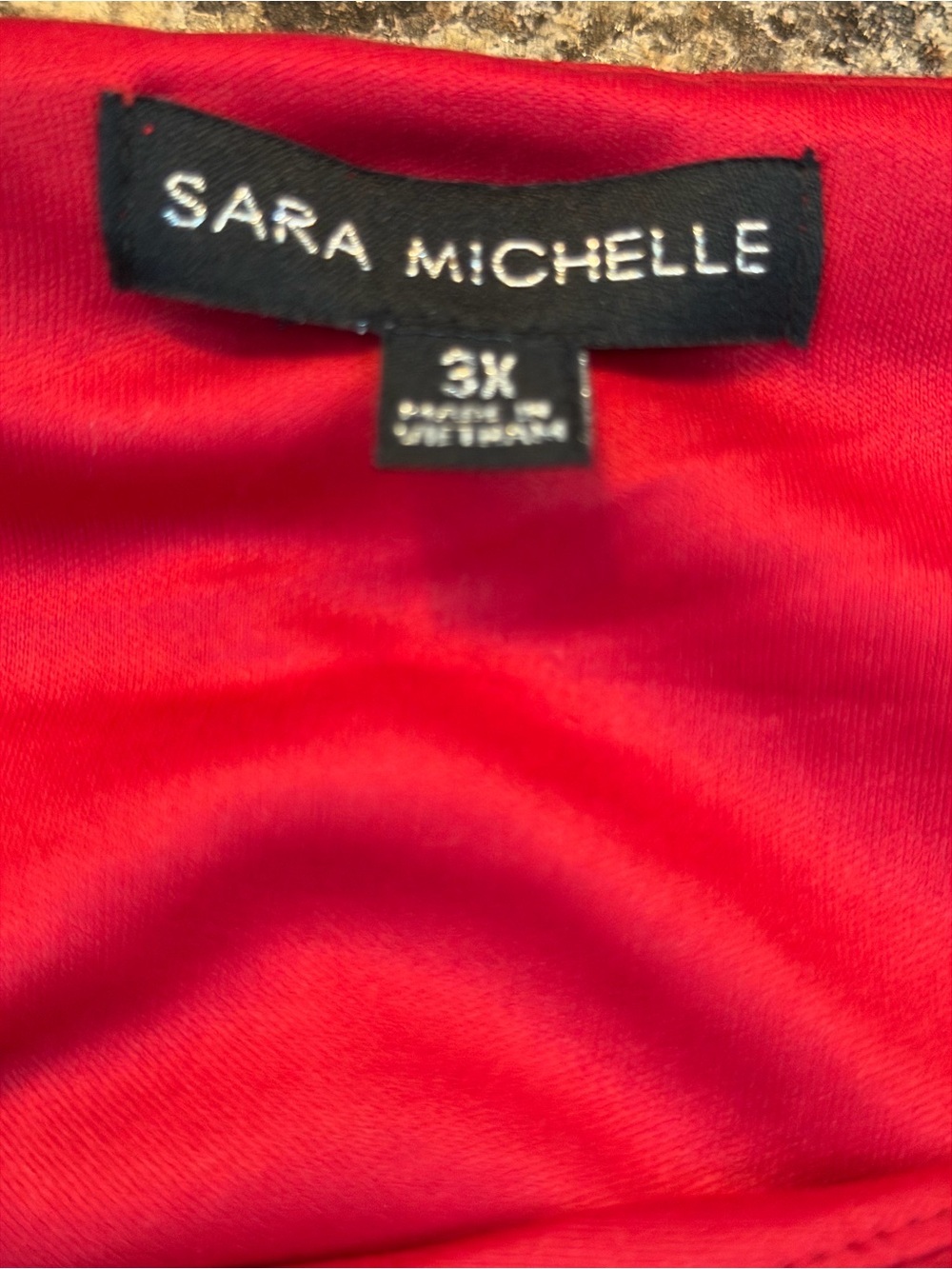 Plus size Red Ombré Sparkle Shimmer Flutter Style Sleeves Blouse Sz 3X - Picture 6 of 8